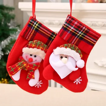Nauja Raudona Kalėdų Kojinės Kalėdų Dekoracijos Kalėdų Medžio Karolius, Vaikų Dovanos Audinio Krepšiai