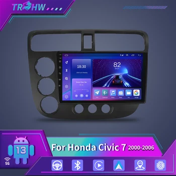 Honda Civic 7 LHD RHD 2000 - 2006 Automobilio Radijo Multimedia Vaizdo Grotuvas, Navigacija, GPS Android 13 4G Automobilio Multimedijos 2din GPS