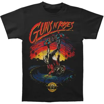 Guns N Roses Vyrų Skate Tee Marškinėliai Black