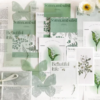 15 lapų Multi medžiagos, medžiagos, popierius, meno ir kūrybos augalų ir gėlių dekoracija koliažas medžiaga popierius 6 pasirinkimus