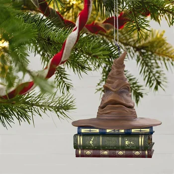 Naujas Haris Poteris Garso Magija Skrybėlę Dervos Dekoratyvinis Pakabukas Kalėdų Medžio Apdaila Dervos Amatų Vaikų Kalėdų Dovana