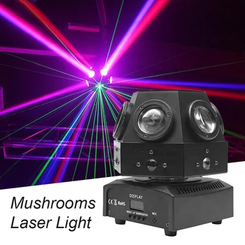 Naujas Profesionalus 60W Juda Galvos Strobe Šviesos Lazerio Šviesos Projektorius kalėdų LED Apšvietimas DMX512 Muzikos DJ Diskoteka Žiburiai, Namų