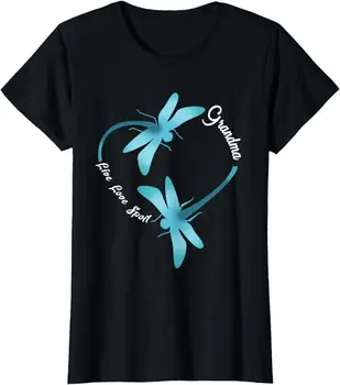 Dragonfly Gyventi Meilės Sugadinti Močiutė Juokinga Močiutė Dovanų T-Shirt