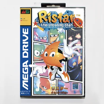 Karšto Pardavimo Ristar Žaidimo Kortelės Su Mažmeninės Langelyje 16bit MD Krepšelį Sega Mega Drive/Genesis Sistema