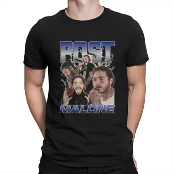 Bootleg T Marškinėliai vyriški 100% Medvilnės Nuostabus T-Shirt Crewneck Po Malone Tees trumpomis Rankovėmis Drabužius Unikalus