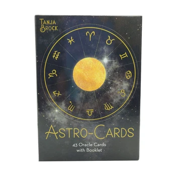 Astro-Korteles 43 Oracle Korteles, jums paslaptis, 12 zodiako ženklų, 12 planetų, 12 namų, ir taškų skaičiavimas