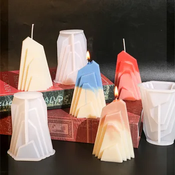Kūrybos Rašalo Kalnų Silikono Žvakių Liejimo 3D Rock Hill Formos Muilo Dervos Tinkas Todėl Nustatyti, Šokoladas, Ledo Pelėsių Stalo Dekoro Dovana