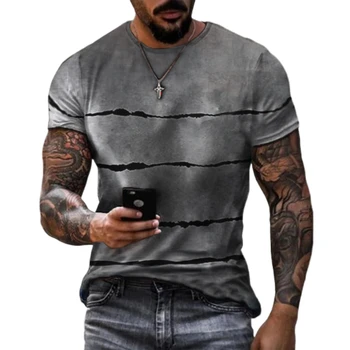 2023Summer Karšto Pardavimo vyriški Laisvalaikio marškinėliai Gatvės Mados trumparankoviai Marškinėliai Harajuku 3D Spausdinimo Visas rungtynes, Apvalios Kaklo Viršų