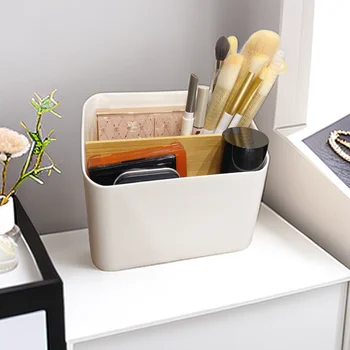 Desktop Storage Box, Kosmetikos Rūšiavimas Lauke Home Office Nuotolinio Valdymo Įvairenybės Stalčiuko Bambuko Valdybos Tarpai Saugojimo Dėžutė