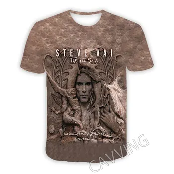 CAVVING 3D Atspausdintas Steve Vai Atsitiktinis marškinėliai Hip-Hop T Shirts Harajuku Stilių Viršūnes Drabužių Vyrams/moterims T01