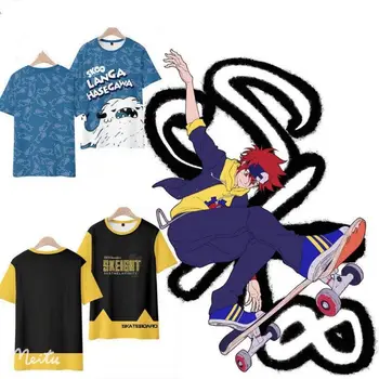 SK8, kad Infini ty 3D Spausdinimo T-shirt Vasaros Mados Apvalios Kaklo trumpomis Rankovėmis Populiarus Japonų Anime Streetwear Plius Dydis
