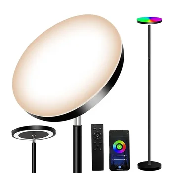 Tolygus Reguliavimas LED RGB Atmosfera Grindų Lempos Kampe Stovi Naktį Šviesos, Miegamojo Kambarį App+Mygtukas+Nuotolinio Valdymo pultas