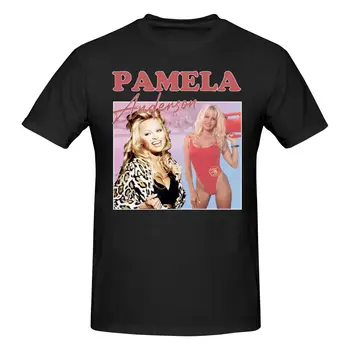 Pamela Anderson Vintage Marškinėliai Medvilnės Crewneck Užsakymą Trumpomis Rankovėmis T Marškinėliai Vyrams