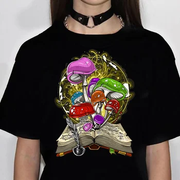 Magic Mushrooms Svetimų Psichodelinio viršuje moterys vasarą dizaineris komiksų marškinėlius moterų komiksų drabužiai