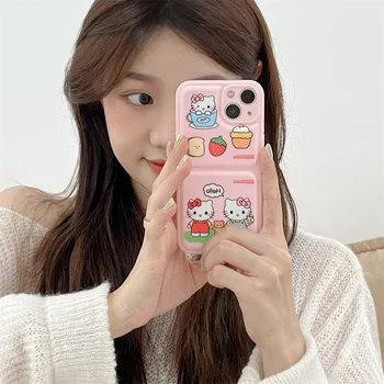 Hello Kitty, Anime Cartoon Telefono dėklas skirtas Iphone 11 12 13 Pro Max 12 13 X Mini Xs Xr Max 5 6 6S 7 8 Plius Prabangus Minkštas Viršelis Coque
