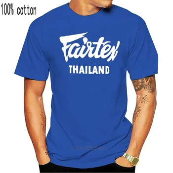 Fairtex Tailandas T-Shirt Juoda Atsitiktinis Muay Tajų Kikboksas Apvalios Kaklo Prarasti Grafinis Tee Dydis S-3xl
