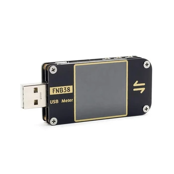 USB elektros Energijos Skaitiklis Testeris USB Įtampa Srovės Matuoklis FNB38 Multimetras Už QC4+ PD3.0 2.0 Greito Įkrovimo Protokolas