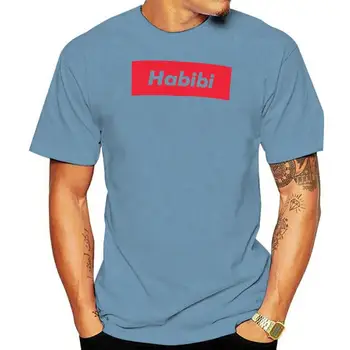 Spausdinti Vyrų Marškinėliai Medvilnės O-Kaklo tshirts HABIBI Trumpas Rankovėmis Moterims T-Shirt