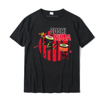Sushi Ninja Kawaii Japonų Maisto Mylėtojas Kovos Menų Gerbėjas Dovana T-Shirt Tees Naujas Dizainas Normalus Medvilnės Mens Tshirts Normalus