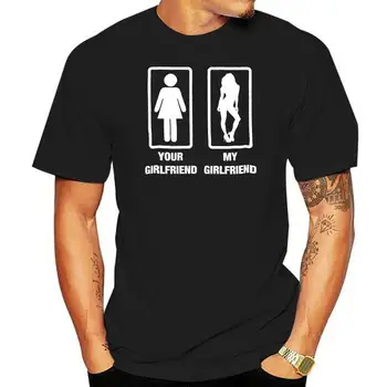 Vyrų marškinėliai Populiarus Savo Draugei Mano Draugė Kietas Dovana Mados Balta Juoda t-shirt moterims