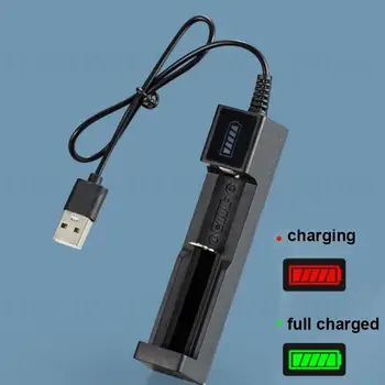 Universalus 1 Lizdas ličio Baterija USB Įkroviklis Adapteris LED Smart Chargering už Įkraunamas Akumuliatorius Li-ion 18650 Įkroviklis U26