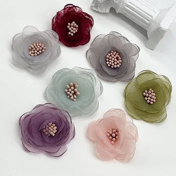 50Pcs korėjos Stiliaus Dirbtinių Gėlių Galvų 