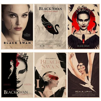 Filmą Black Swan Klasikinis Anime Plakatai Derliaus Drobė, Tapyba Spausdinti Sienos Menas Nuotraukas Tyrimo Šiaurės šalių Namų Kambario Dekoro Cuados