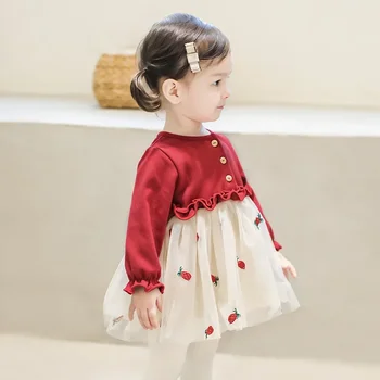 Vaikai Suknelės Mergaitėms, Drabužiai, Vaikiška Mergaitė Drabužiai Princesė Dress Mergaitė Korėjos Kūdikių Drabužiai Baby Girl Dress Kūdikių