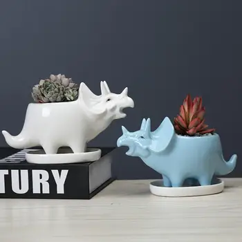 3D Animaciją Vazonas išleidimo angos Keramikos Kūrybinis Triceratopsas Formos Vazonas Stalinių