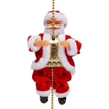 Elektros Laipiojimo Virvės Santa Claus, Santa Claus Laipiojimo Virvės 9inch Muzikos Lipa Aukštyn Ir Žemyn Santa Žaislas Kalėdų Santa Lėlės