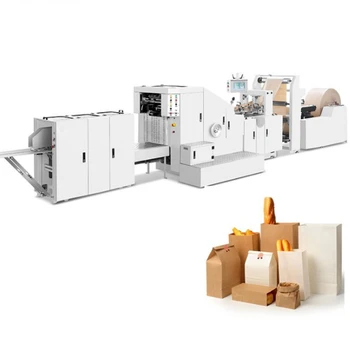 Visiškai Automatinė Greitųjų Kraft Popieriaus Maišų Mašinos, Kad Popieriniai Maišeliai Gamybos Linijos Aikštėje Apačios Į Popieriaus Maišelį Mašina