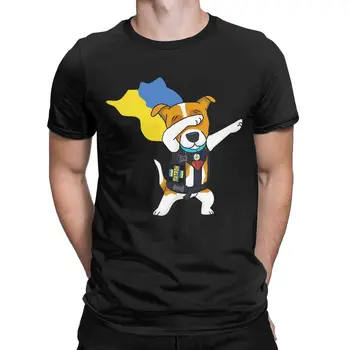 Tepdami ukrainos Globėjas Šuo Superherojus Su Žaliuoju Skleisti marškinėliai vyrams ukrainos Gynėjas Ukrainos Grynos Medvilnės dovana Drabužiai