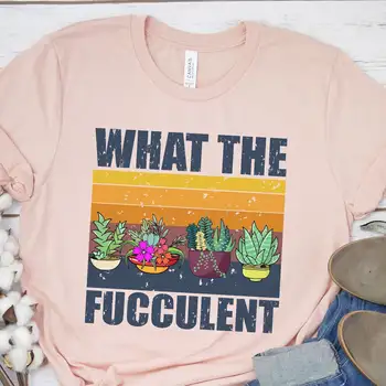 Ką FucculenT Marškinėliai Sodo Sultingi Kaktusiniai Augalai
