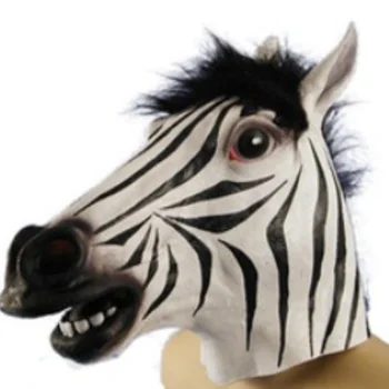 Natūralus Ekologiškas Lateksas Zebra Kaukė, Gyvūnų Galvos Dangtelis, Laisvalaikis, Šokių Vakarėlio Veiklos Rekvizitai Šaudymo Reikmenys