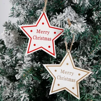 Naujas Kalėdų Medžio Amatai penkiakampė Žvaigždė Kalėdų Eglutė Pakabukas Kalėdų Namų Puošybai Star Laišką Pakabukas