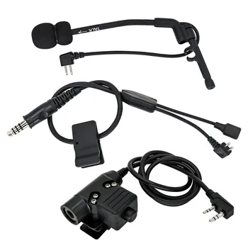 COMTAC II III Taktinis Ausinių Adapteris, Y-Wire Cable Kit COMTAC Mikrofonas + U94 TR Kenwood Kištukas Comtac Šaudymo Ausinių