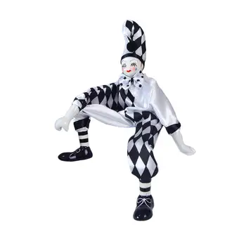Porceliano Klounas Dažytos Lėlės Veido Paveikslas Lėlės Ornamentu Audiniu Skaičius Menai, Amatai, Suvenyrai Festivalio Gimtadienio Naudai