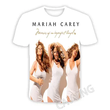 CAVVING 3D Atspausdintas Mariah Carey Atsitiktinis marškinėliai Hip-Hop T Shirts Harajuku Stilių Viršūnes Drabužių Vyrams/moterims